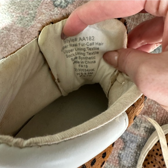 Madewell Sidewalk High-Top Sneakers in Spot Dot Calf Hair - Picture 8 of 9